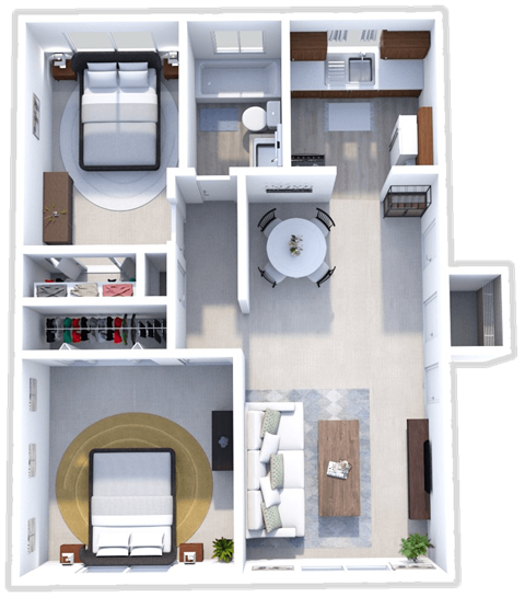 a floor plan of a 1 bedroom apartment